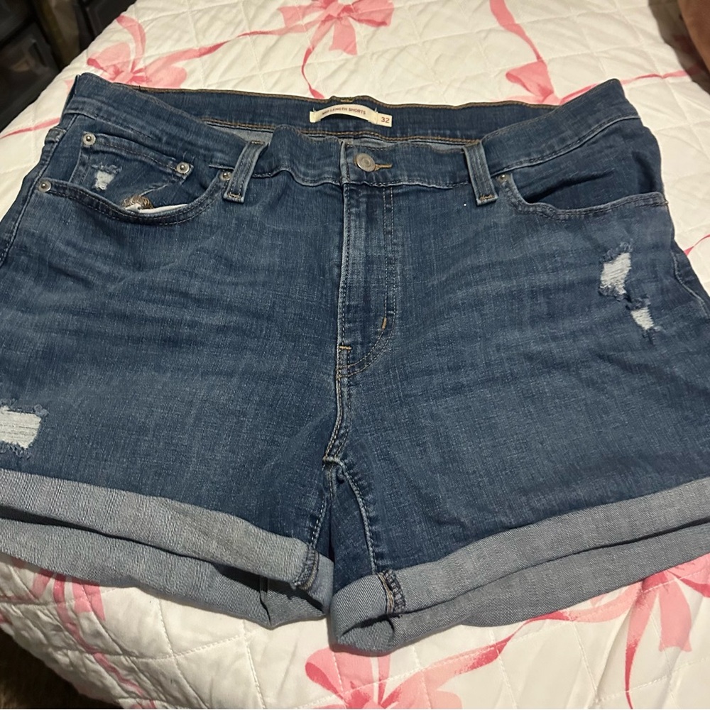Levi's Dark Blue Jean Shorts